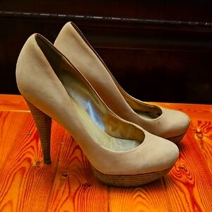 GUESS Tan Platform Heels